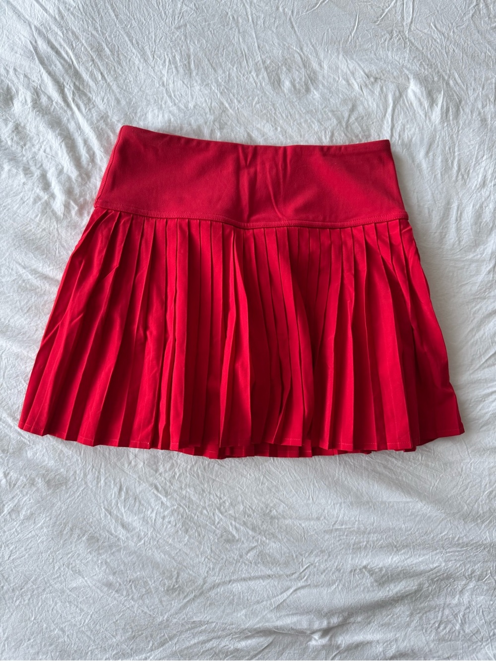 Fabletics Red Pleated Mini Skirt